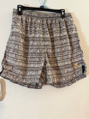 Cutter & Buck Gray and White Patterned Swim Trunks size L GUC